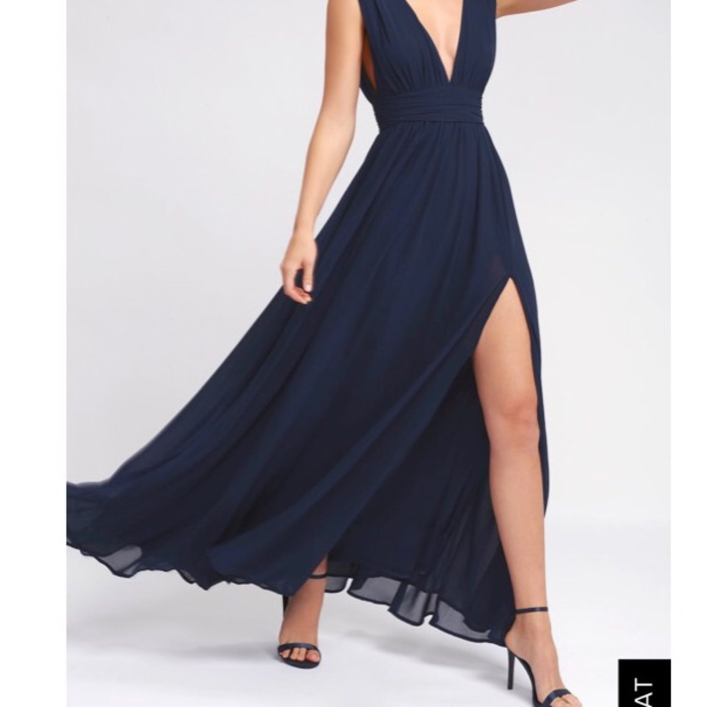 Heavenly Hues Navy Blue Maxi Dress